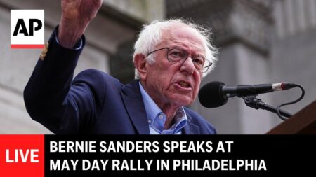 Massive crowd gathers in Philadelphia for Sen. Bernie Sanders, May Day rally; dozens arrested, police say – CBS News
