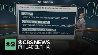PM showers develop Thursday in Philadelphia region before widespread rainy weather Friday – CBS News