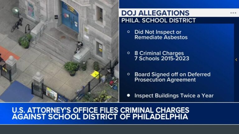 DOJ files criminal charges against School District of Philadelphia over asbestos management – WHYY