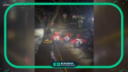 3 people rescued in water rescue in Delaware County – CBS News