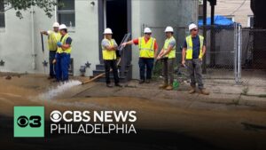 Water main break in North Philadelphia floods street – CBS News