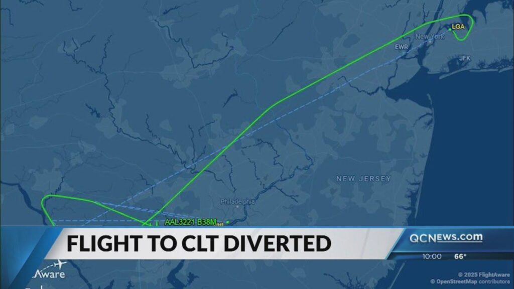Flight headed to Charlotte diverts to Philadelphia for mechanical issue – WCNC