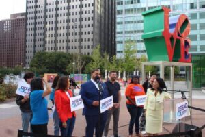 City leaders and political activists join to ‘Defend The Future’ in Philadelphia – WHYY