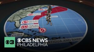 Cooler temps expected in Philadelphia area Monday, plus how Erin will affect Jersey, Delaware shores – CBS News