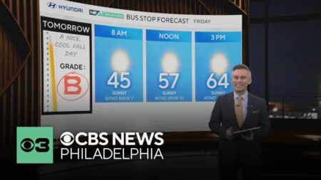 Chilly Friday morning and evening before a warmer weekend in Philadelphia area – CBS News